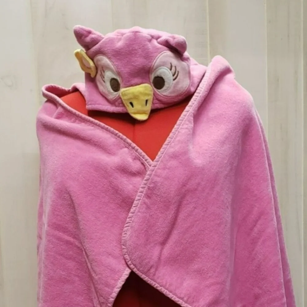 pottery barn kids owl bath towel